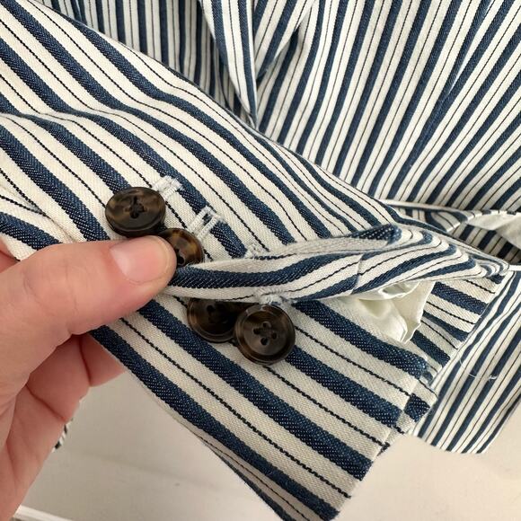 J. Crew Willa Cotton Blend Striped Blazer in Stripe 10 - Picture 6 of 13
